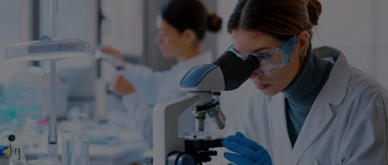 Scientist microscope