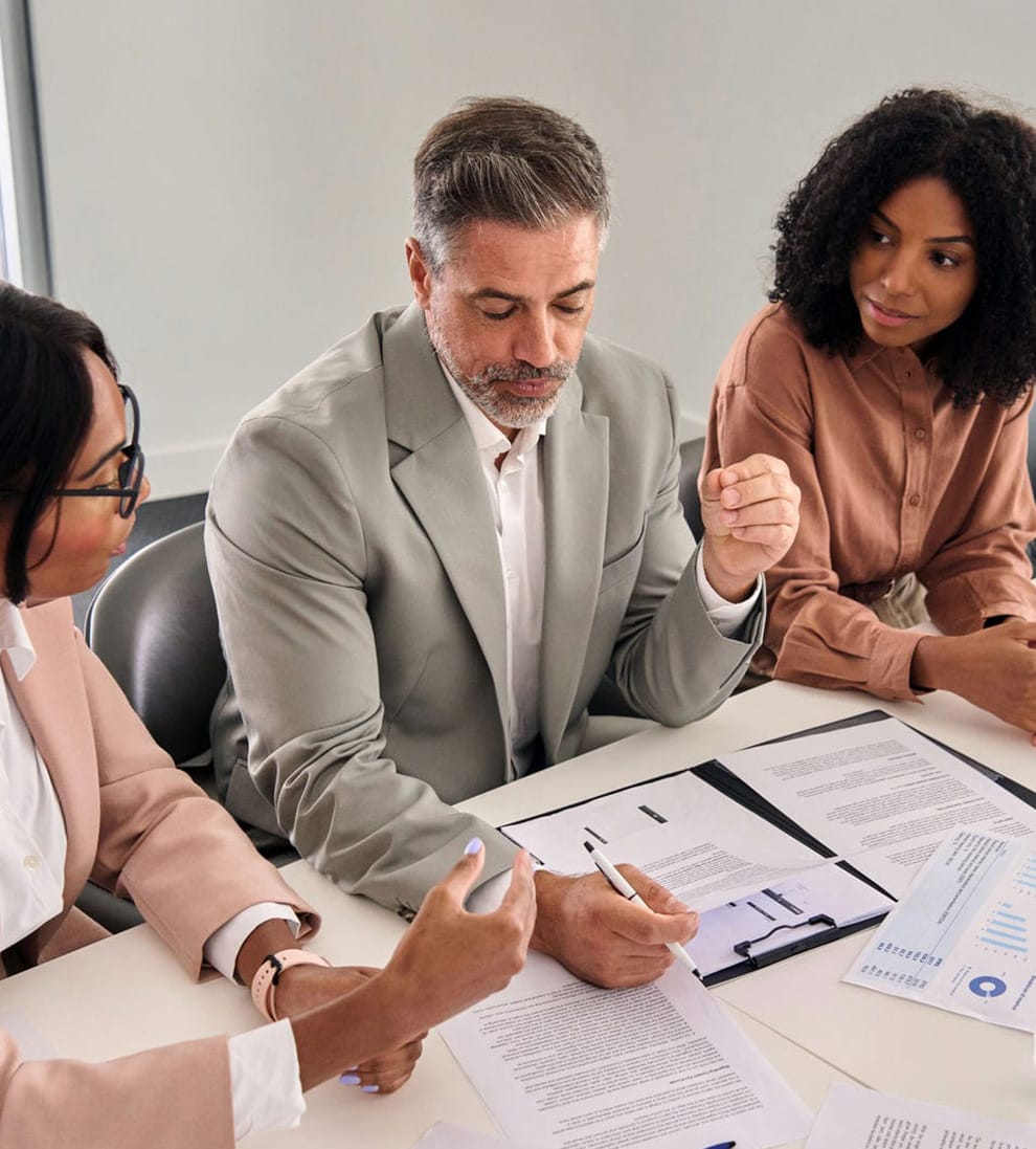 Consultants in a meeting