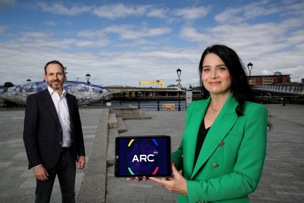 Seamus Kearney at the Belfast Docks Collecting Award