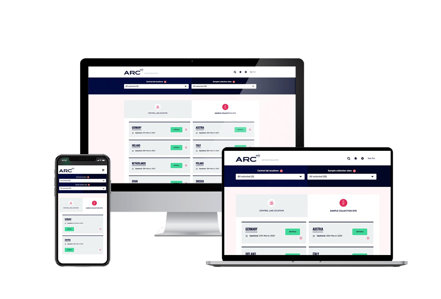 ARC360 Platform User Interface