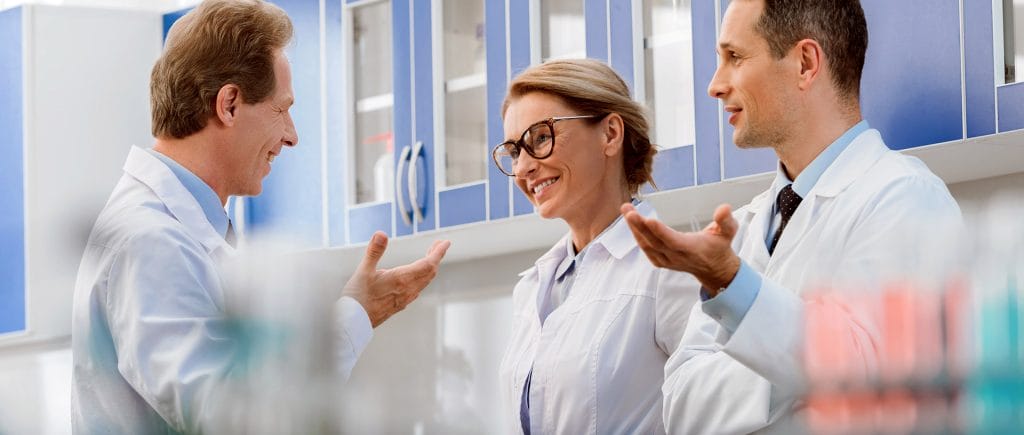Scientist talking