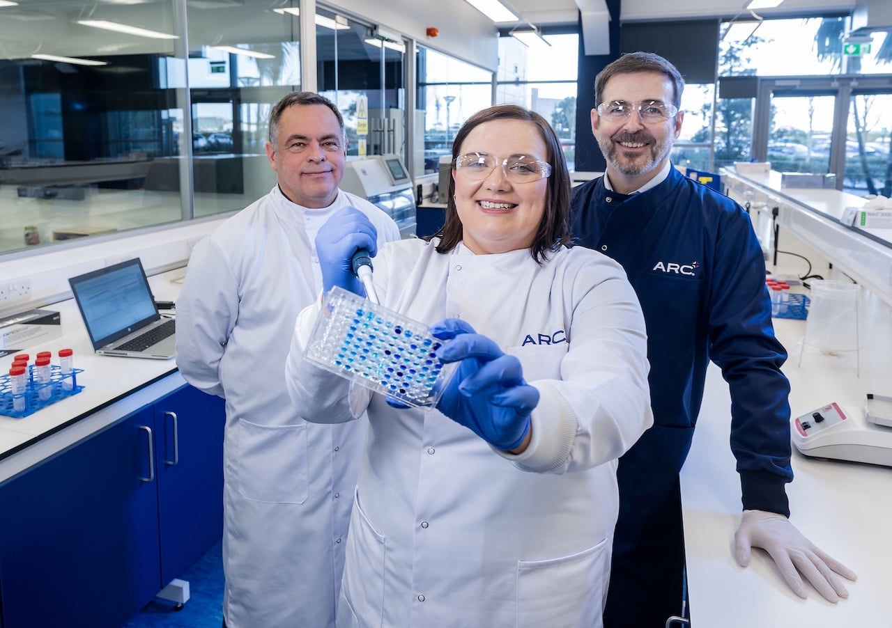 David Riberio Chief Operations Officer, Seamus Kearney CEO and Dr Lindsey Bennie Laboratory Manager, ARC Regulatory